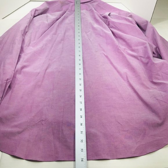 Tommy Hilfiger Men's Sz 18 18.5 34/35 2XL Long Sleeve Button Down Shirt Preowned - Picture 12 of 15